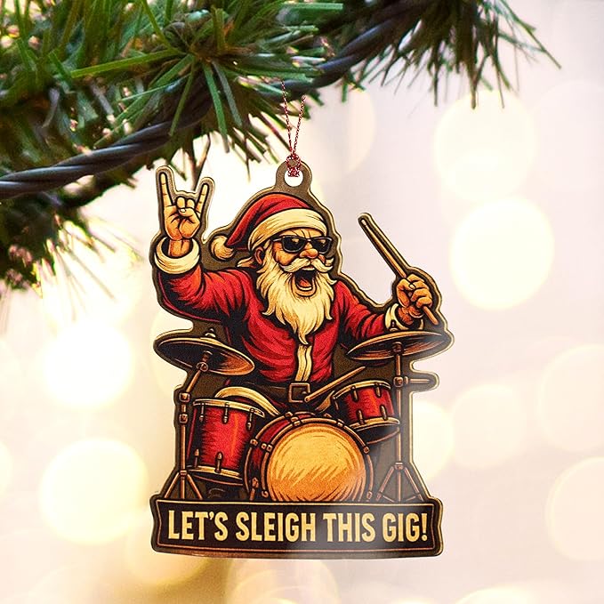 Santa Ornaments - Funny Gag Gifts - Funny Xmas Ornament - Acrylic Christmas Ornaments - - Christmas Ornament 2025 - Suncatcher Effect Stained Glass Window Hanging - car Hanging Accessories