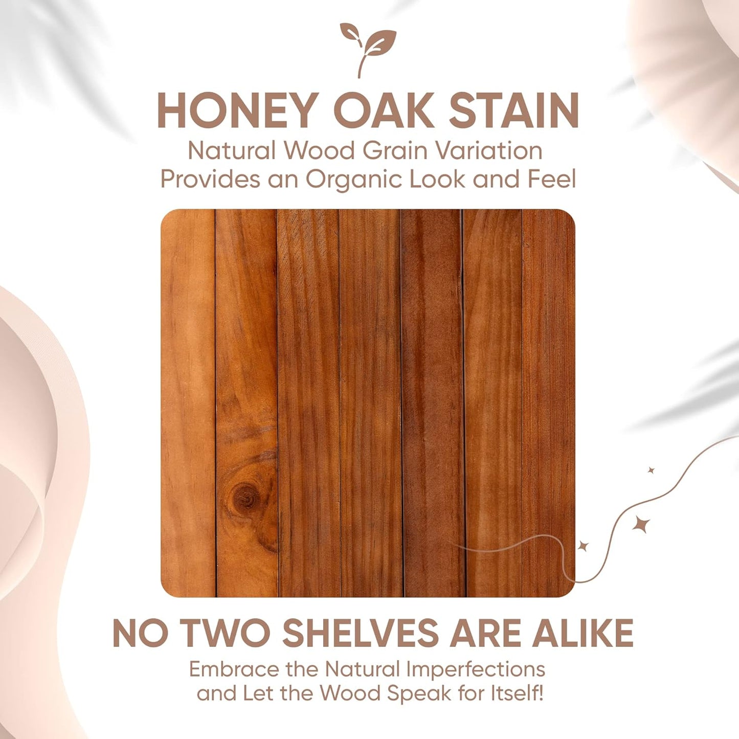Homeforia 12 inch Oak Floating Shelf, High End Solid Real Wood 12inch Small Floating Shelves for Wall Mounted, Honey Oak Wooden 12in Floating Shelves, Heavy Duty Bracket, 12 X 6.5 X 1.75 in, Set of 2