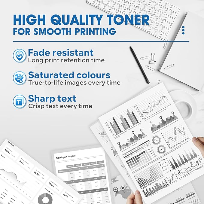 TN850 TN-850 Black High Yield Toner Cartridge 4 Pack Replacement for Brother TN850 TN850BK Toner HL-L6200DW MFC-L5850DW MFC-L5900DW MFC-L5700DW Printer Ink