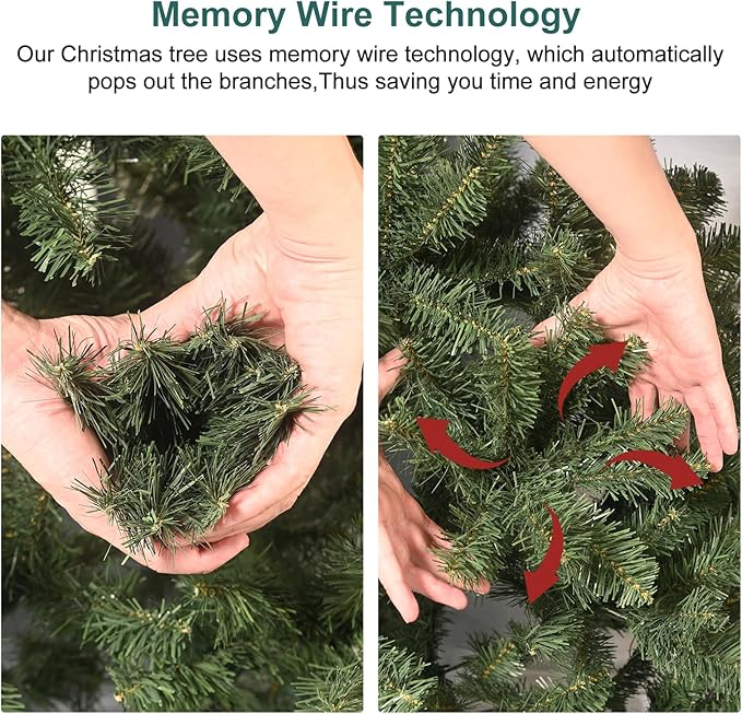 7 FT Artificial Skinny Christmas Tree,Unlit Blue Spruce Slim Pencil Xmas Tree with 1552 PE&PVC Mixed Branch Tips,Hinged Pine Tree with Metal Stand for Home Office Décor