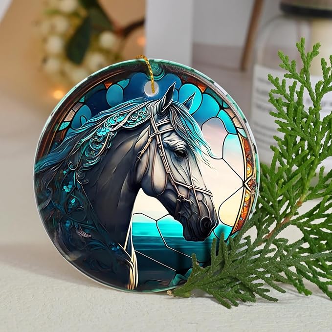 Christmas Horse Ornaments - Horse Lovers Gifts - Keepsake Ornaments for Animal Lovers