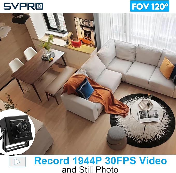 SVPRO 5MP 30FPS USB Camera Wide Angle Video Camera for Computer,IMX335 Sensor High Resolution Small USB Security Camera for 3D Printer,Laser Engraver,Machine Vision