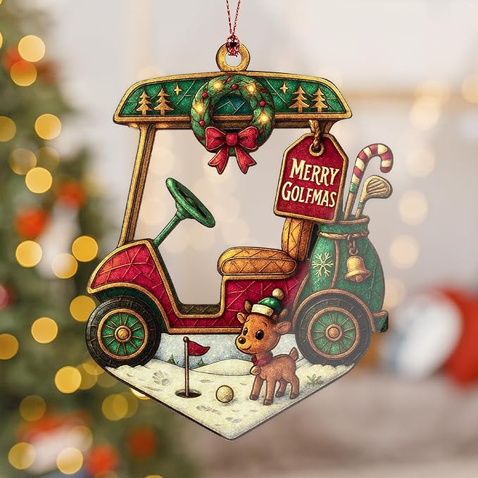 Golf Christmas Ornaments 2025 - Golf Gifts - Golf Themed Gift - Christmas Ornament 2025 - White Elephant Gifts - Xmas Tree Funny Decoration
