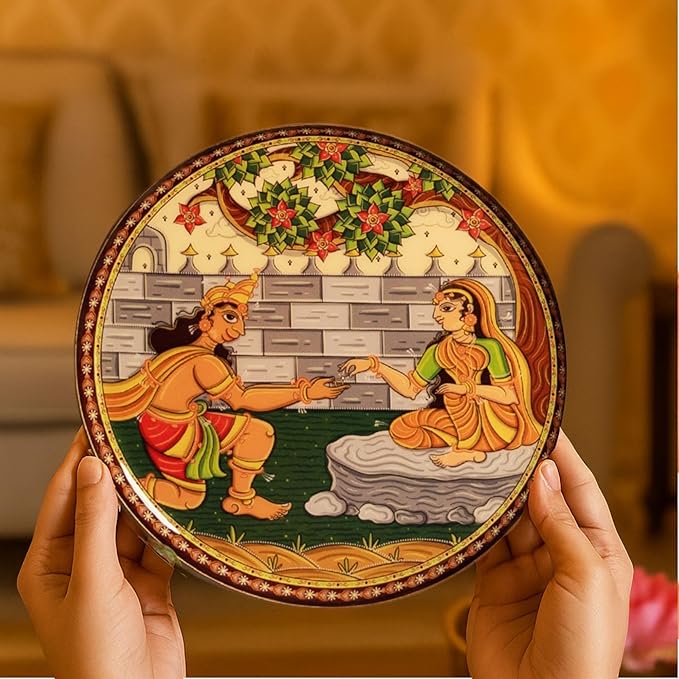 RITUALISTIC Ramayan Wall Plates for Home Decoration & living room | Metal Wall Décor | Devotional Gift | Wall Art | Wall showpiece | Home Décor Christmas Gift Items | Set of 3 plates