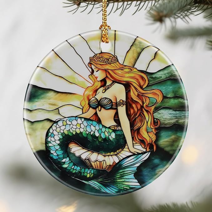 Mermaid Ornaments, Christmas Ornaments: Christmas Tree Decorations, Holiday Decor, Stocking Stuffers, Gift Ideas, Xmas Gift, Mermaid Lover Gifts & Gifts for Her