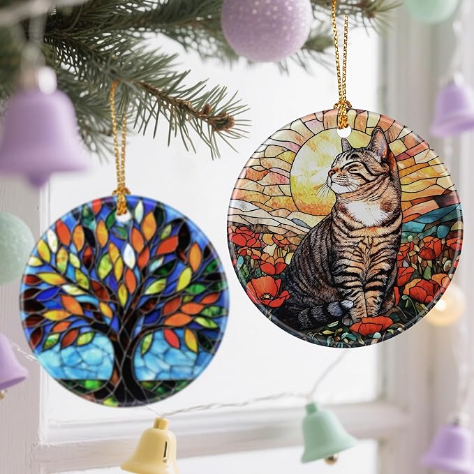Exquisite Cat Christmas Ornaments: Christmas Tree Decorations & Holiday Ornaments – Holiday Presents, Gift Ideas for Friends, Coworker, Family, Cat Lover, and Pet Owner