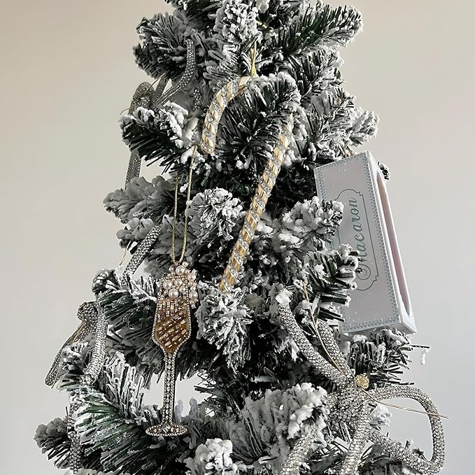 2025 Christmas Candy Cane Ornaments Hanging Ornaments for Xmas Tree Decorations Keepsake Gifts for Sisters Mom Grandma Women|Sugar Coated Ornament
