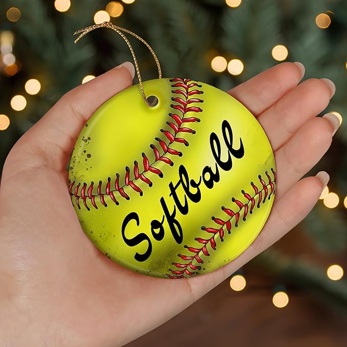 Sports Kids Softball Player Gift - Christmas Ornament