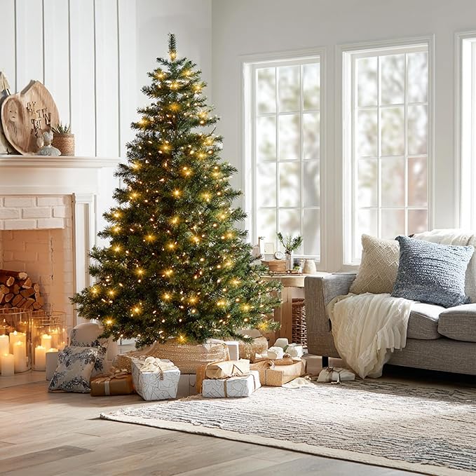 TW SHINE 6FT Smart Pre-Lit Artificial Christmas Tree, 946 Branch 300 LED Christmas Trees with Lights Remote & App &Timer, RGB Color Changing Xmas Tree for Indoor Decorations, Foldable Stand