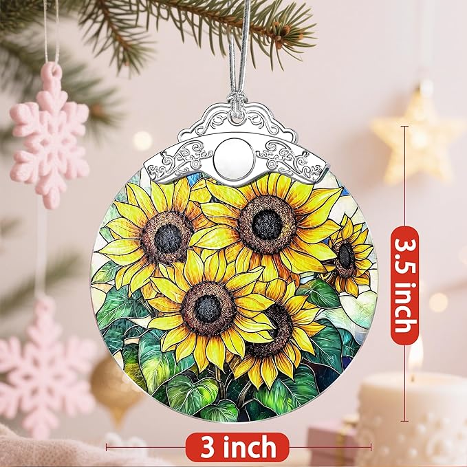 Stained Glass Ornament, Christmas Ornaments for Tree, Hanging Ornaments for Home Decor & Christmas Tree Decorations – Exquisite Holiday Ornament, Gifts & Holiday Present