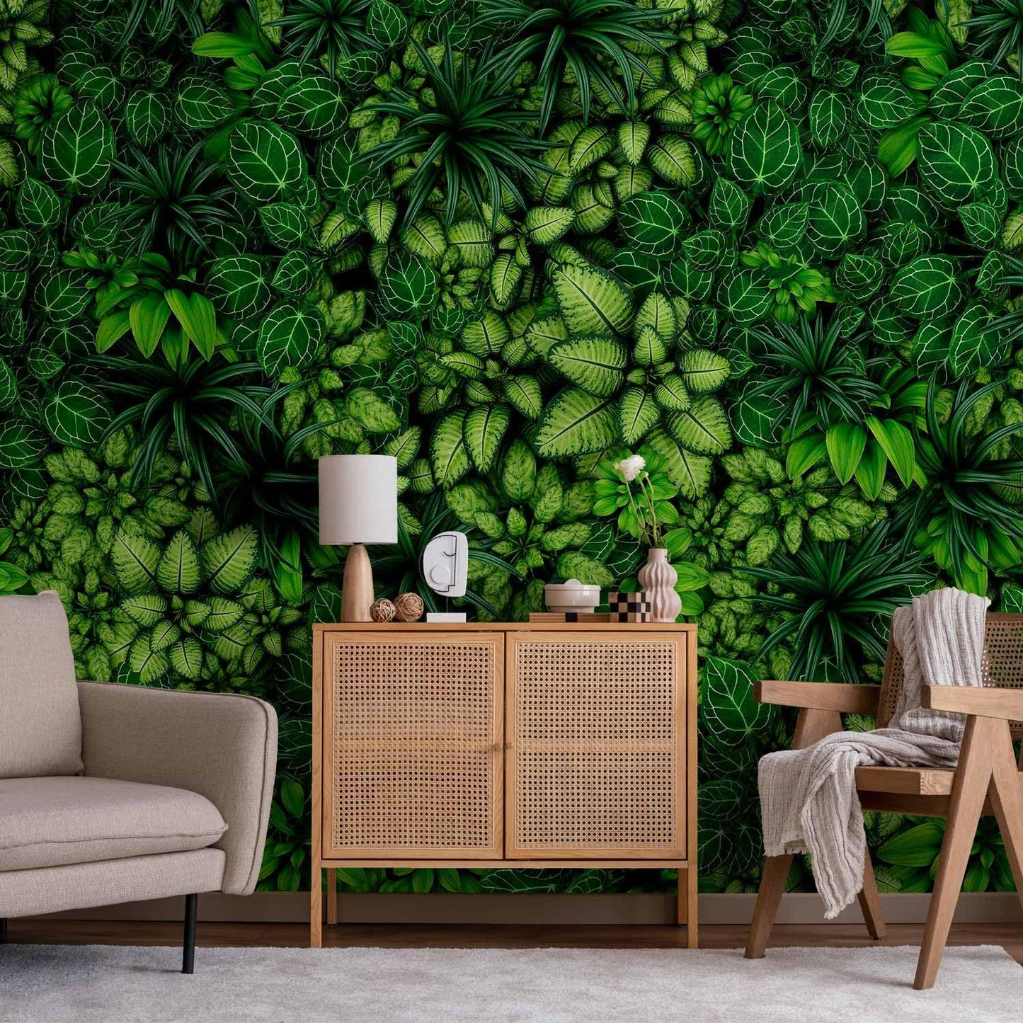 artgeist Wall Mural Plants 79x55 in - XXL Non-Woven Wallpaper Fleece Wall Decor Photo Print Picture Image Design Nature Botanics Tropical Leaves b-B-0601-a-a