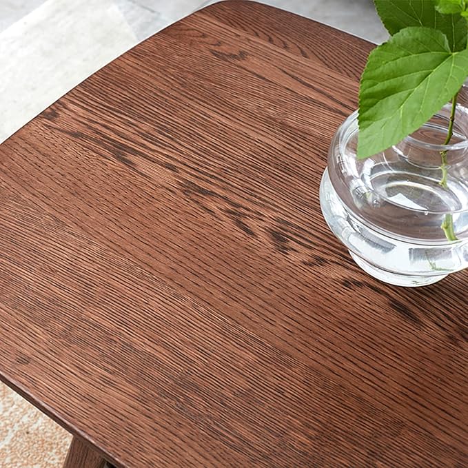 Mid Century Modern Coffee Table: 100% Solid Wood Coffee Table - 2-Tier Storage Design - Practical Coffee Tables for Living Room, Apartment, Easy Assembly (Walnut, 47.24")