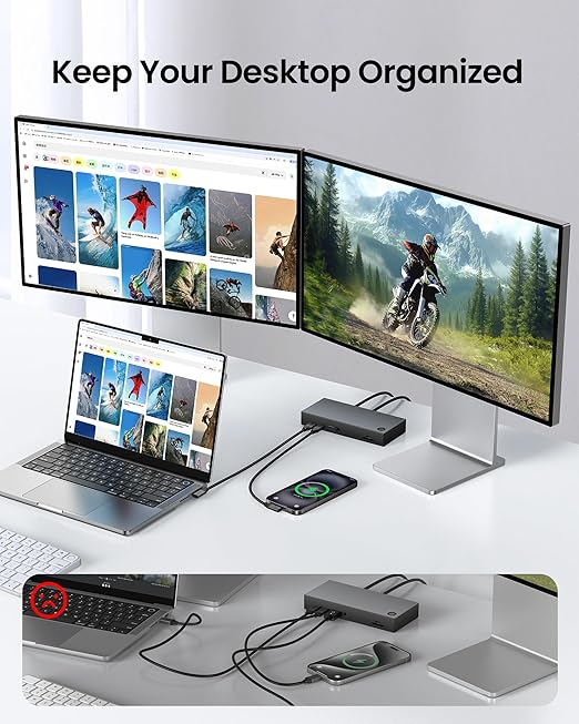 Silkland 20Gbps USB C Data Cable Right Angle, Short 1.6FT 90 Degree USB C 3.2 Gen 2x2 High Speed Data Transfer Cable, 5K/4K 60Hz Monitor Display, 240W PD, Type C Compatible for SSD, Hub, Dock,eGPU