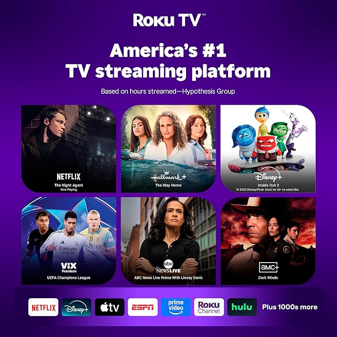 Aurzen Roku TV Smart Projector with Wifi and Bluetooth, Roku Streaming Experience Built-in, 1080P FHD, Dolby Audio, Auto Focus & Keystone, Zoom, Movie Portable Outdoor Mini Projector, Silver