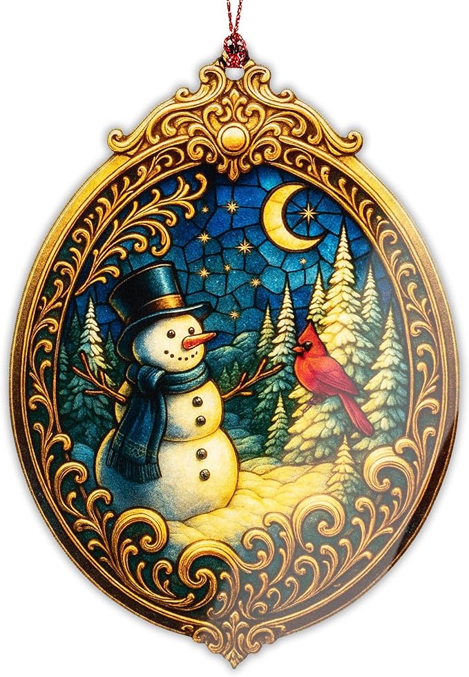 Christmas Ornament 2025 - Snowman Ornament - Snowman Ornaments for Christmas Tree - Acrylic Christmas Ornaments - Christmas Ornament 2025 - White Elephant Gifts - Xmas Tree Funny Decoration