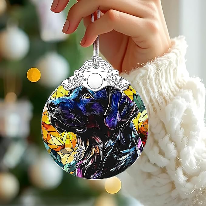 Loyal Border Collie Stained Glass Ornament, Christmas Ornaments – Christmas Tree Decorations, Holiday Decor, Stocking Stuffer, Gift Idea, Gifts for Dog Lover, Dog Owner, and Pet Lover