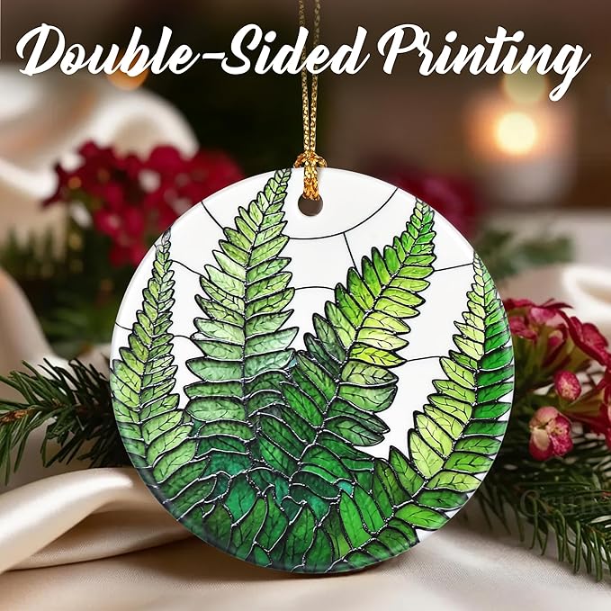 Fern Plant Christmas Ornaments: Christmas Tree Decorations, Holiday Decor for Plant Lovers, Stocking Stuffers, Gift Ideas, Xmas Gift & Plant Lover Gifts, Plant Mom Gifts