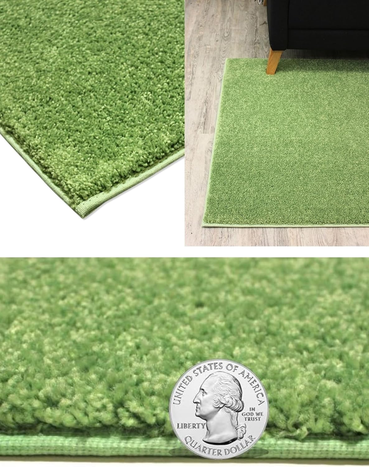 KOECKRITZ Soft and Colorful Kids Classroom Area Rugs (Passes Flammability Pill Test) Many Sizes and Bright Colors to Select from (5' x 5', Lime)