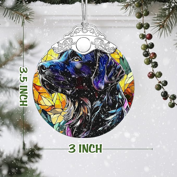 Loyal Border Collie Stained Glass Ornament, Christmas Ornaments – Christmas Tree Decorations, Holiday Decor, Stocking Stuffer, Gift Idea, Gifts for Dog Lover, Dog Owner, and Pet Lover
