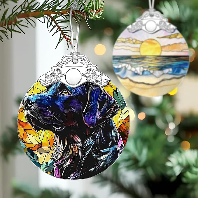 Loyal Border Collie Stained Glass Ornament, Christmas Ornaments – Christmas Tree Decorations, Holiday Decor, Stocking Stuffer, Gift Idea, Gifts for Dog Lover, Dog Owner, and Pet Lover