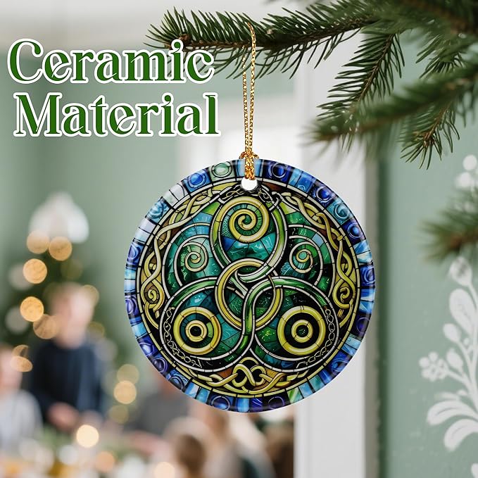 Celtic Triskelion Ornament – Christmas Ornament, Christmas Tree Decoration & Perfect Holiday Decoration | Irish Gift, Housewarming Gift, Gifts for Women, Gifts for Celtic Culture Lovers