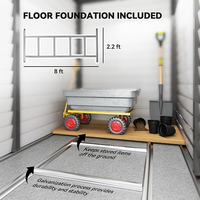 Outsunny 4.6' x 9' Steel Outdoor Storage Shed, Lean to Shed, Metal Tool House with Foundation Kit, Lockable Doors, Gloves and 2 Air Vents for Backyard, Patio, Lawn, Dark Gray