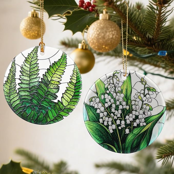 Lily of Valley Flower Ornament, Christmas Ornaments: Christmas Tree Decorations, Holiday Decor, Stocking Stuffers, Gift Ideas, Xmas Gift, Flower Lover Gifts & Gifts for Women