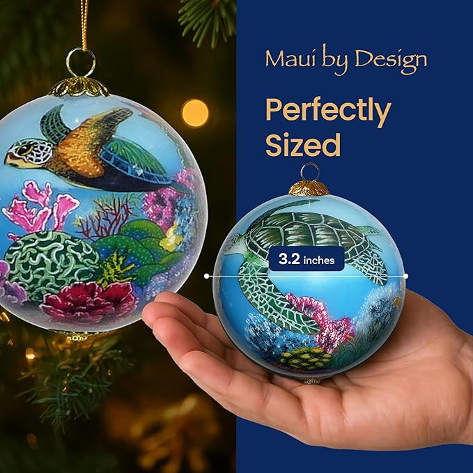 Collectible Maui Christmas Ornament: Corals and Sea Turtles CW/M