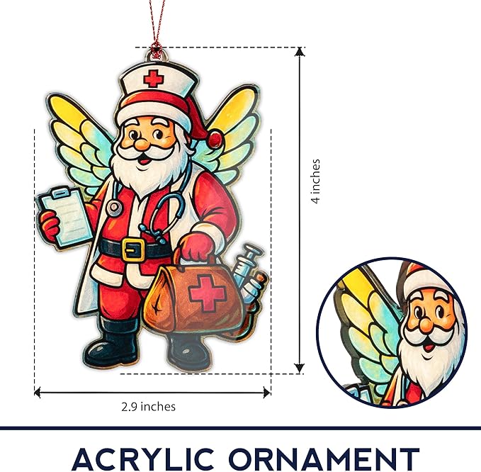 Nurse Christmas Ornament – Healthcare Worker Ornament | Medical Gifts for Nurses + Doctor Ornament – Nurse Appreciation Gifts – Christmas Ornament 2025