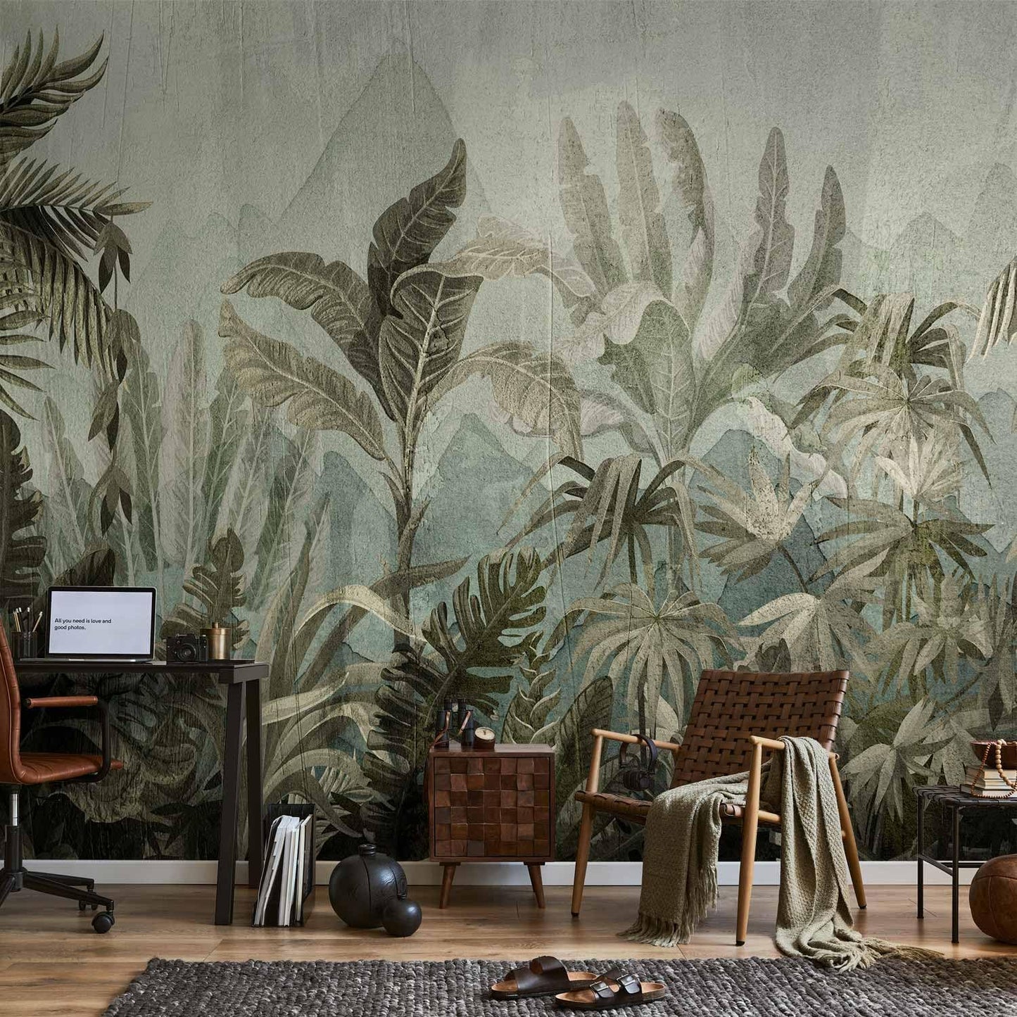 artgeist Wall Mural Leaves 154x110 in - XXL Peel and Stick Self-Adhesive Wallpaper Removable Large Sticker Foil Wall Decor Print Picture Design Nature Botanical Plants Palm Abstract b-C-0854-a-a