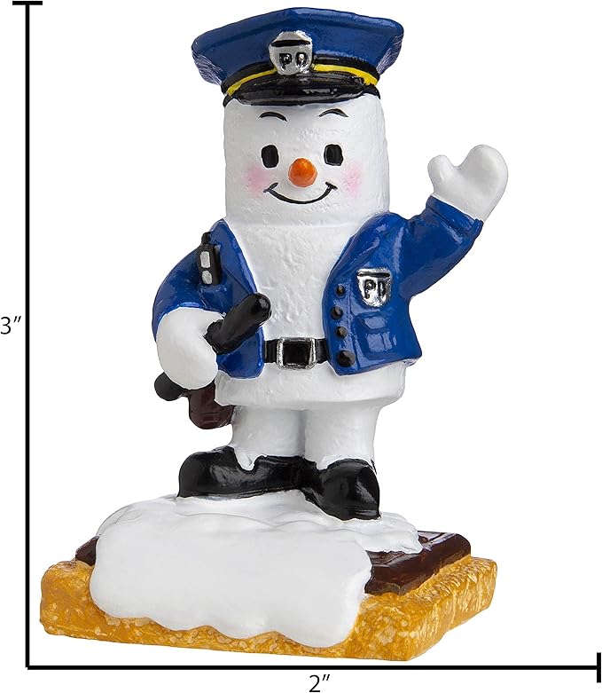 Personalized Police Christmas Ornament 2025 - Marshmallow The Police Ornaments for Christmas Tree Appreciation Gifts for Coworkers Best Friend Ornament Thank You Gifts Coworker Ornaments by Elves