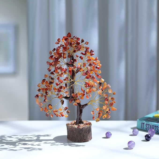 Carnelian Crystal Tree, Gemstones, Gem Tree, Crystals Healing, Spiritual Items, Money Crystal Stone, Home Decor, Carnelian Stone, Feng Shui Decor For Home, Birthday Gifts For Women, House Warming Gift