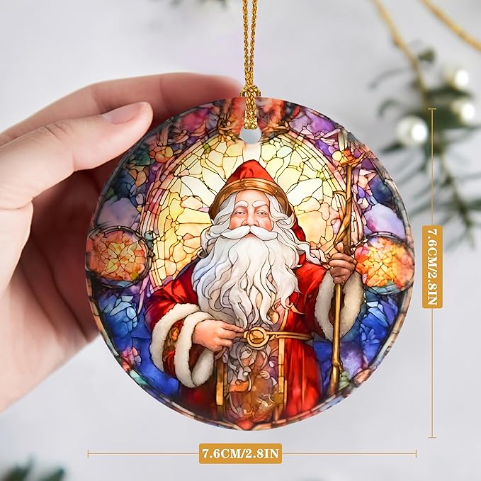 Touber Santa Claus Ornament - Christmas Keepsake, Holiday Decorations for Tree, Gifts