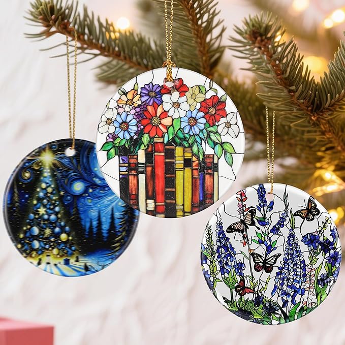Flower Book Ornament – Christmas Ornament, Christmas Tree Decor, & Perfect Holiday Decor | Book Lover Gift, Bookworm Gifts