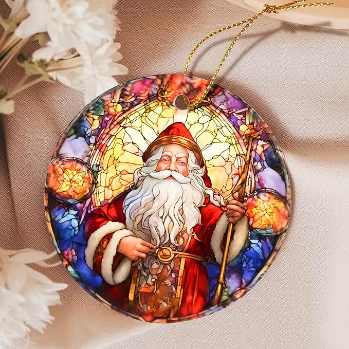 Touber Santa Claus Ornament - Christmas Keepsake, Holiday Decorations for Tree, Gifts