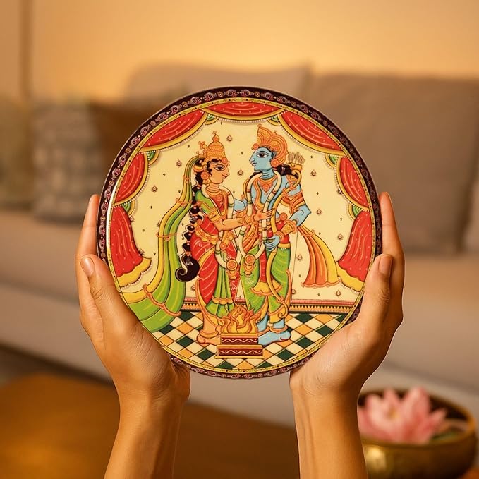 RITUALISTIC Ramayan Wall Plates for Home Decoration & living room | Metal Wall Décor | Devotional Gift | Wall Art | Wall showpiece | Home Décor Christmas Gift Items | Set of 3 plates