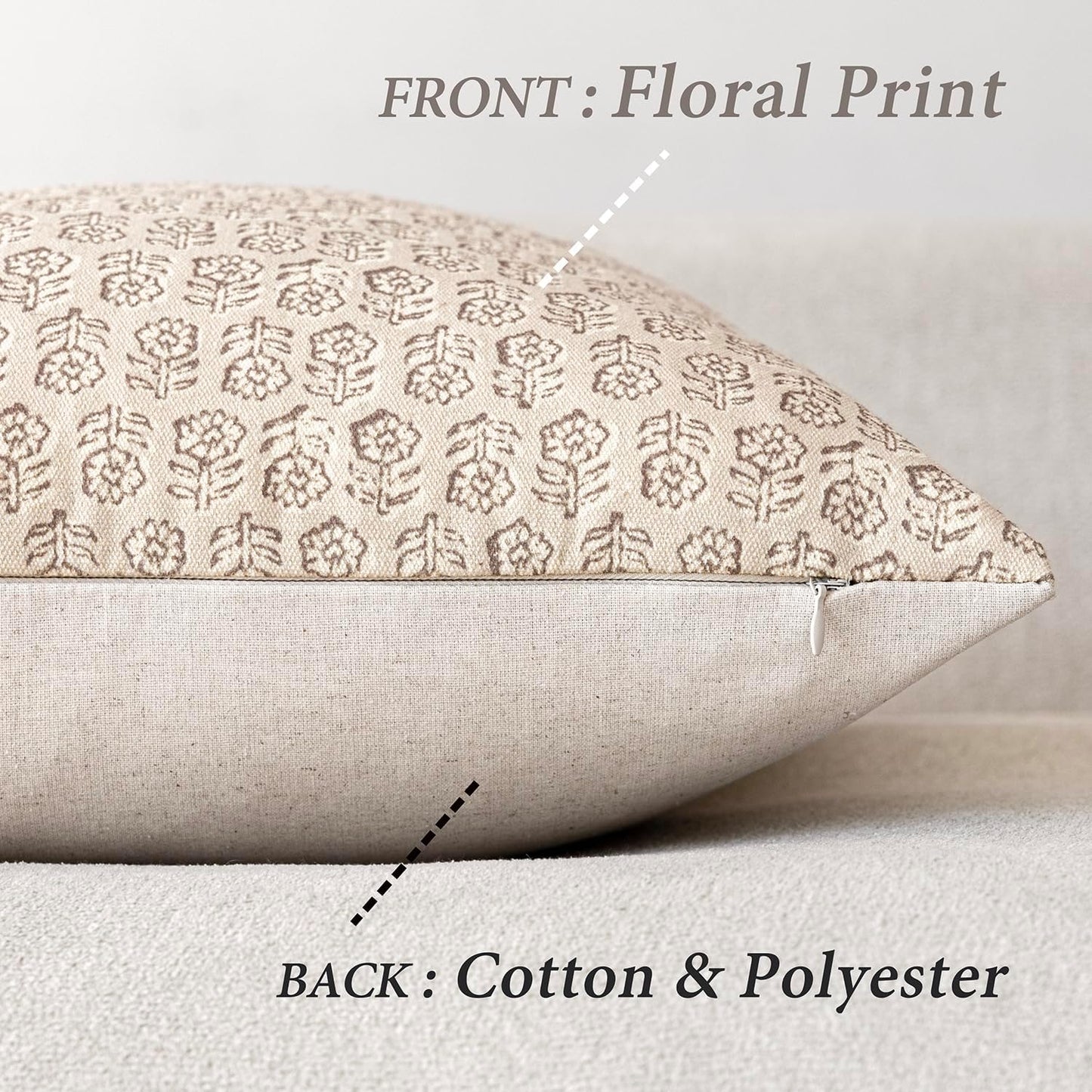 Foindtower Set of 2 Decorative Long Body Lumbar Throw Pillow Covers Vintage Accent Farmhouse Cushion Covers Neutral Home Decor for Sofa Couch Chair Bedroom Living Room Outdoor,14×36 Inch,Ivory Beige