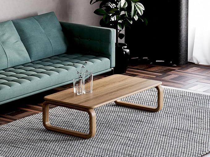 Modern Coffee Table | Wood Rectangle Home Decor for Living Room, Bedroom & Office | Rustic, Farmhouse & Mid-Century Furniture (Espresso, 27,5'' x 55'' in)