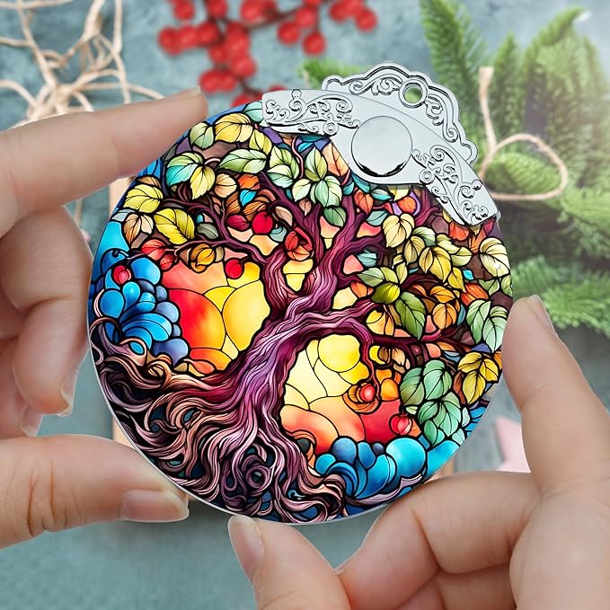 Tree of Life Christmas Ornament, Stained Glass Decor, Gifts & Holiday Ideas