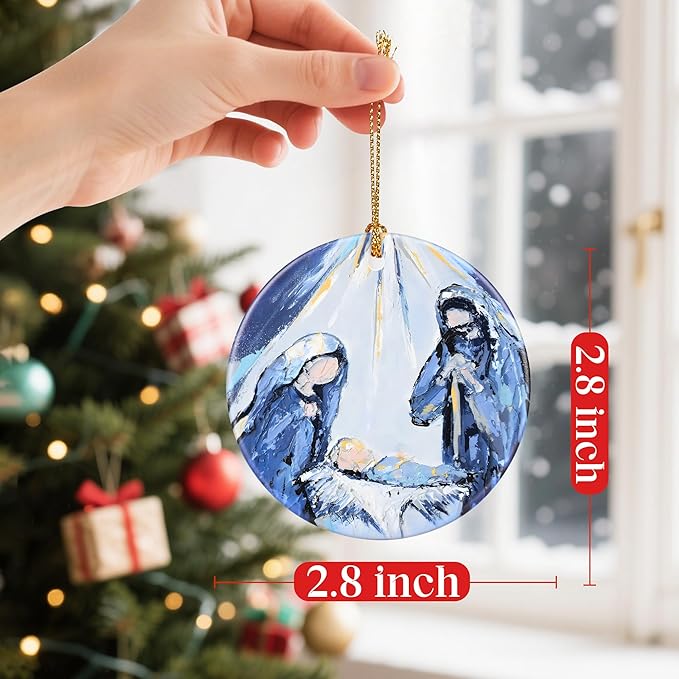 Nativity & Christian Ornaments, Christmas Ornaments: Christmas Tree Decorations, Holiday Decor, Stocking Stuffers, Gift Ideas, Xmas Gift, Gifts for Christians & Gifts for Religious