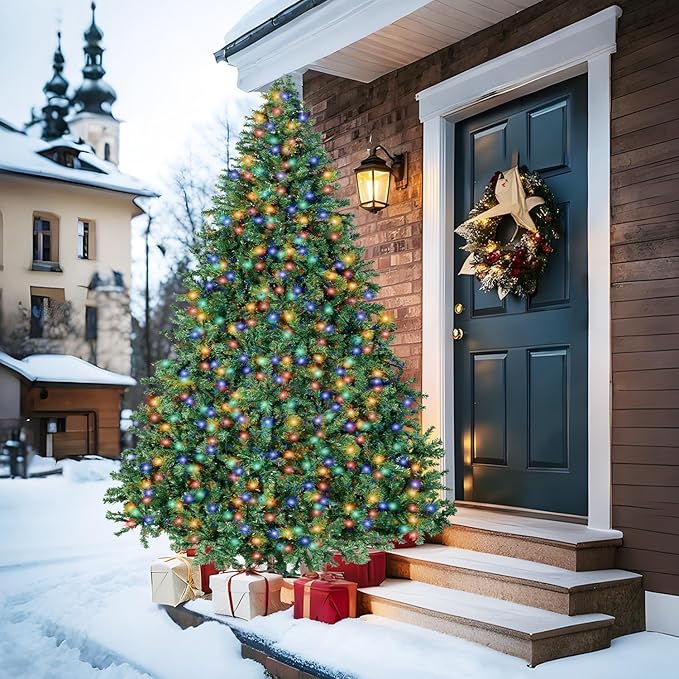 4FT Christmas Tree with Lights,Artificial Christmas Tree with 100 LED Lights and 334 Branch Tips,Xmas Tree with Foldable Stand Perfect for Indoor&Outdoor,Christmas Decoration for Party by DNKMOR