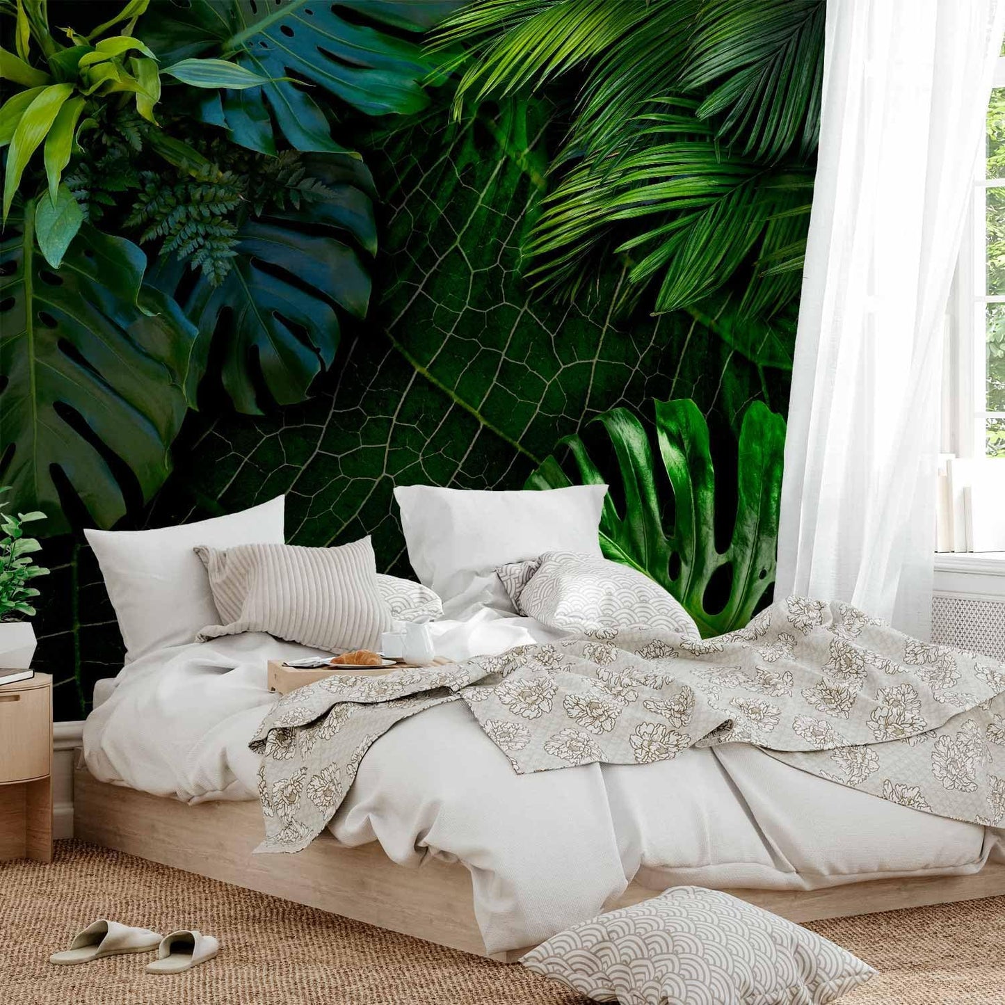 artgeist Wall Mural Tropical 98"x69" XXL Peel and Stick Self-Adhesive Wallpaper Removable Large Sticker Foil Wall Decor Print Picture Image Design