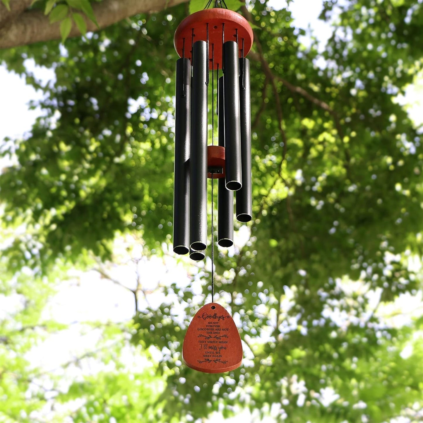 Memgift Memorial Wind Chimes - Sympathy Gift for Loss of Parent, Weather-Resistant Outdoor Keepsake for Patio in Memory of Loved One