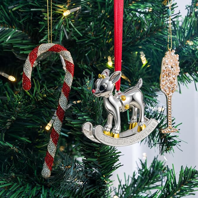 2025 Baby's First Christmas Ornament, Christmas Ornaments Hanging Ornaments for Xmas Tree Decorations Keepsake Gifts for Sisters Mom Grandma Women
