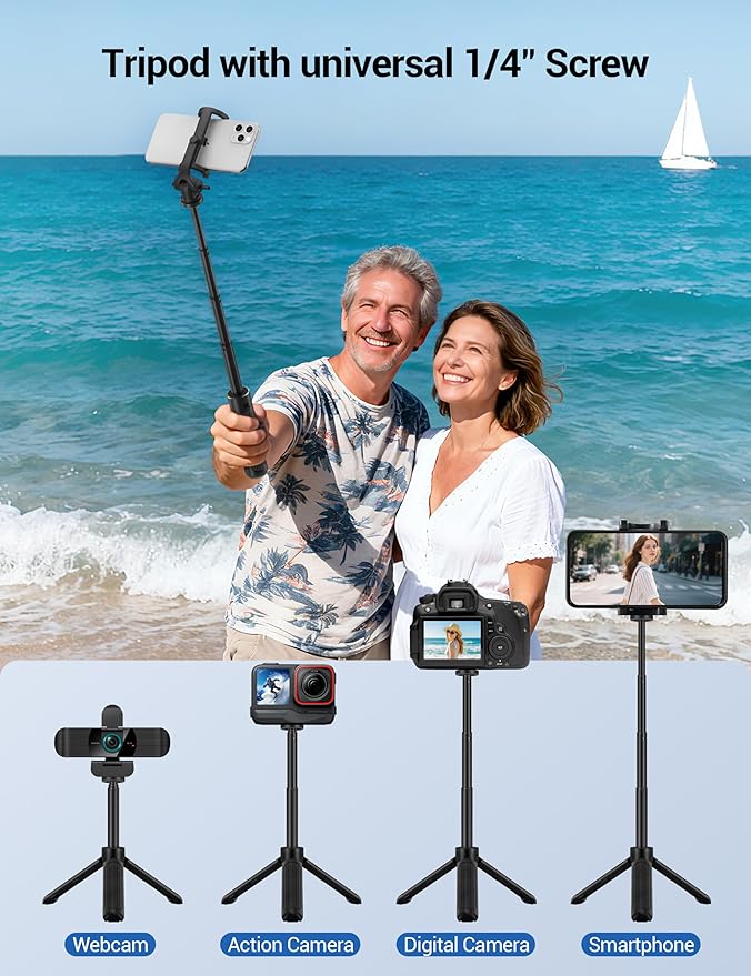 RUWBY UHD 4K Webcam with Built-in Dual Mics, Wide-Angle Lens, Privacy Cover, Tripod Stand, Autofocus PC Camera, Plug and Play for Desktop Computer or Laptop