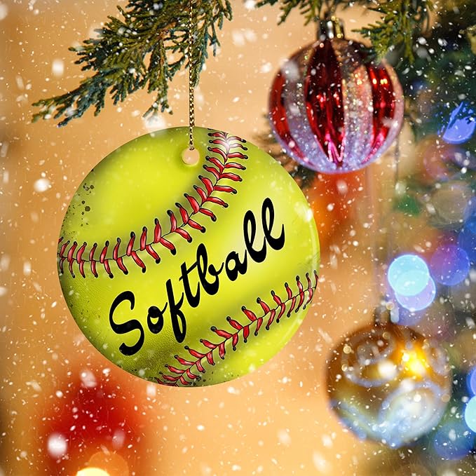 Sports Kids Softball Player Gift - Christmas Ornament