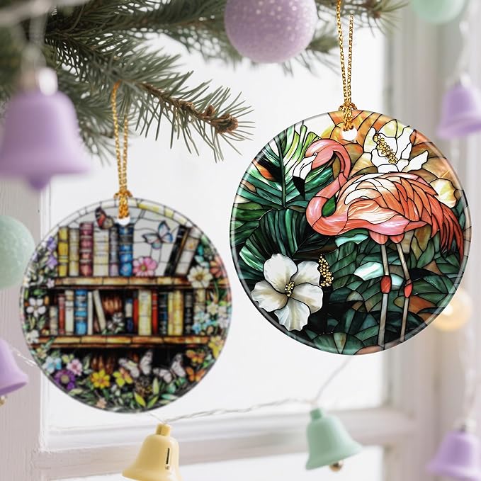 Vibrant Flamingo Christmas Ornaments: Christmas Tree Ornaments & Holiday Decor – Perfect Holiday Presents & Gift Ideas for Friends, Coworker, Family, and Flamingo Lover