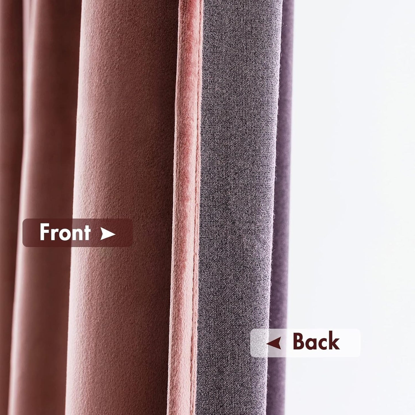 MIULEE Dusty Rose Pink Velvet Curtains 84 Inches Long, Extra Wide Blackout Drapes for Bedroom Living Room Sliding Door, Thermal Insulated Window Panels, Rod Pocket, Set of 2 W72 x L84