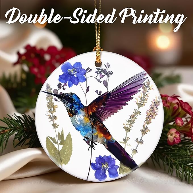 Hummingbird Ornament, Christmas Ornaments: Christmas Tree Decorations, Holiday Decor, Stocking Stuffers, Gift Ideas, Xmas Gift, Hummingbird Lover Gifts & Gifts for Women