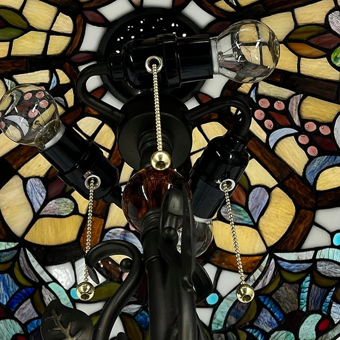 Tiffany Floor Lamp Base Only, for 16-24 Inch Stained Glass Lampshade Height 69 Inch Bronze Finished Resin Base Antique Standing Lighting Base Replacement Only Wide 11 Inch(D (W11H69 Inch))